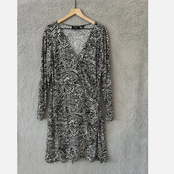 Gypsy Mara Hoffman Black/White Soft Stretchy Midi Dress size 1X - Picture 1 of 11